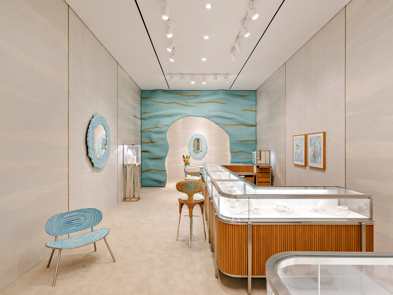 Tiffany & Co превратила временный магазин в плетёный арт-объект